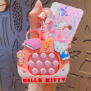 authentic sanrio cartoon beaded bracelet keychain, creative kuromi car & bag key chain doll pendant