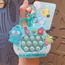 authentic sanrio cartoon beaded bracelet keychain, creative kuromi car & bag key chain doll pendant