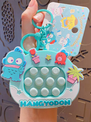 Authentic Sanrio Cartoon Beaded Bracelet Keychain, Creative Kuromi Car & Bag Key Chain Doll Pendant