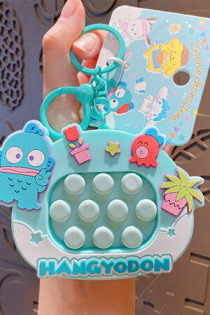 Authentic Sanrio Cartoon Beaded Bracelet Keychain, Creative Kuromi Car & Bag Key Chain Doll Pendant