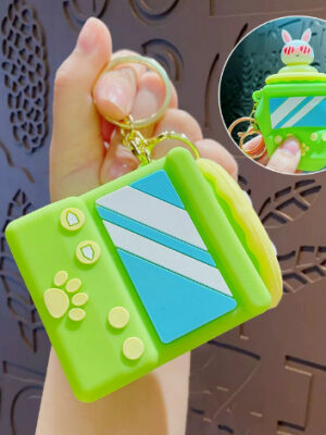 Cartoon bubble-blowing stress-relief keychain backpack pendant couple car keychain