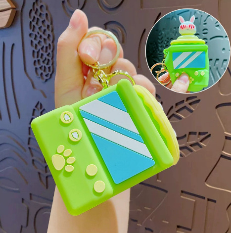 cartoon bubble blowing stress relief keychain backpack pendant couple car keychain