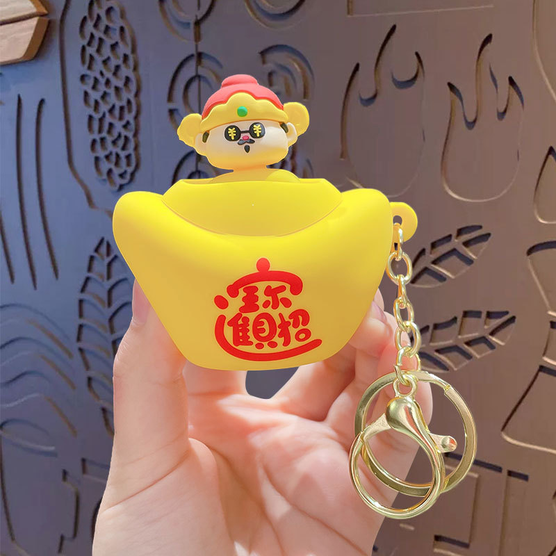 cartoon bubble blowing stress relief keychain backpack pendant couple car keychain