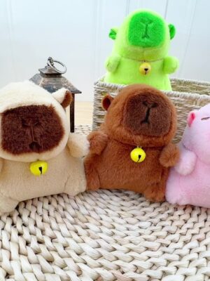 Guinea Pig Doll: School Bag Charm, Small Accessory, Plush Capybara Doll & Keychain