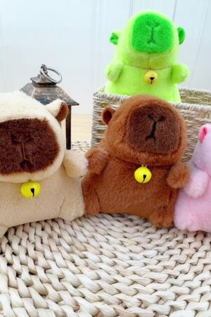 Guinea Pig Doll: School Bag Charm, Small Accessory, Plush Capybara Doll & Keychain