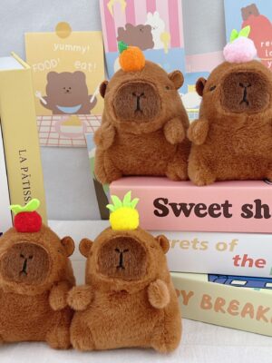 Guinea Pig Doll: School Bag Charm, Small Accessory, Plush Capybara Doll & Keychain