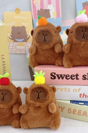 Guinea Pig Doll: School Bag Charm, Small Accessory, Plush Capybara Doll & Keychain