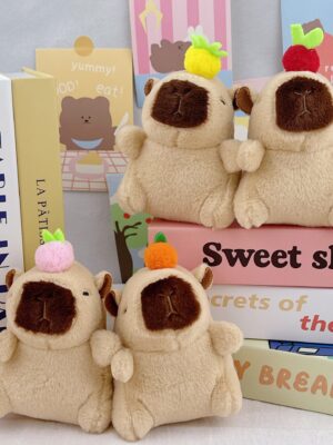 Guinea Pig Doll: School Bag Charm, Small Accessory, Plush Capybara Doll & Keychain