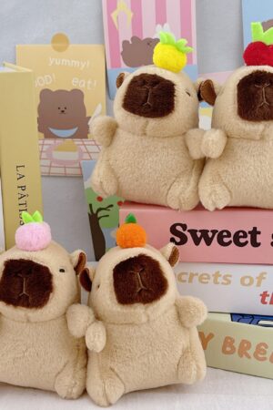 Guinea Pig Doll: School Bag Charm, Small Accessory, Plush Capybara Doll & Keychain