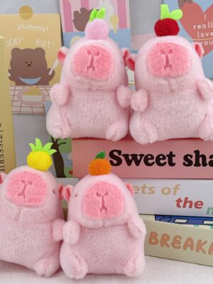Guinea Pig Doll: School Bag Charm, Small Accessory, Plush Capybara Doll & Keychain