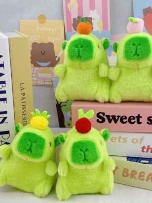 Guinea Pig Doll: School Bag Charm, Small Accessory, Plush Capybara Doll & Keychain