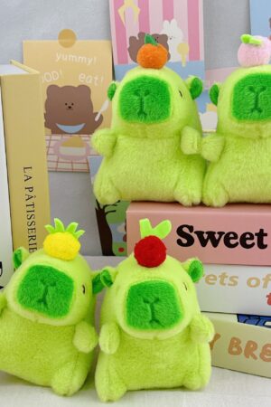 Guinea Pig Doll: School Bag Charm, Small Accessory, Plush Capybara Doll & Keychain
