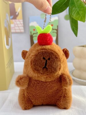 Guinea Pig Doll: School Bag Charm, Small Accessory, Plush Capybara Doll & Keychain