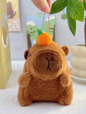 Guinea Pig Doll: School Bag Charm, Small Accessory, Plush Capybara Doll & Keychain