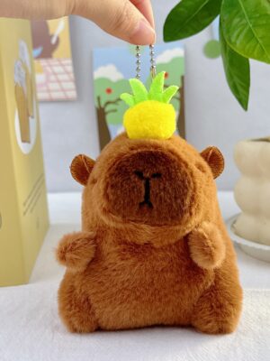 Guinea Pig Doll: School Bag Charm, Small Accessory, Plush Capybara Doll & Keychain