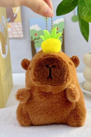 Guinea Pig Doll: School Bag Charm, Small Accessory, Plush Capybara Doll & Keychain