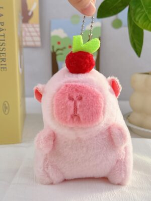 Guinea Pig Doll: School Bag Charm, Small Accessory, Plush Capybara Doll & Keychain