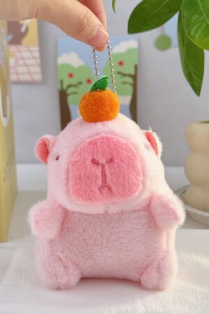 Guinea Pig Doll: School Bag Charm, Small Accessory, Plush Capybara Doll & Keychain