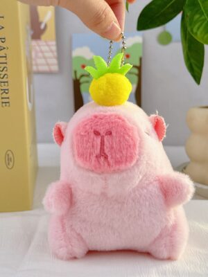 Guinea Pig Doll: School Bag Charm, Small Accessory, Plush Capybara Doll & Keychain