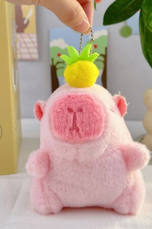 Guinea Pig Doll: School Bag Charm, Small Accessory, Plush Capybara Doll & Keychain