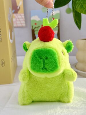 Guinea Pig Doll: School Bag Charm, Small Accessory, Plush Capybara Doll & Keychain
