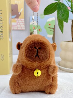 Guinea Pig Doll: School Bag Charm, Small Accessory, Plush Capybara Doll & Keychain