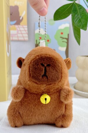 Guinea Pig Doll: School Bag Charm, Small Accessory, Plush Capybara Doll & Keychain