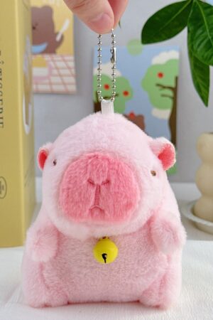 Guinea Pig Doll: School Bag Charm, Small Accessory, Plush Capybara Doll & Keychain
