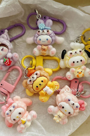 Cute Sanrio Keychain for School Bag, Backpack, Small Decoration, Gift for Best Friend, Keychain