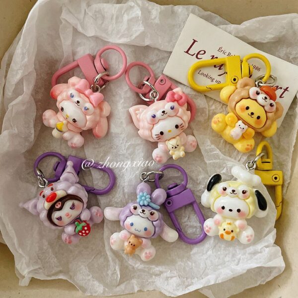 cute sanrio keychain for school bag, backpack, small decoration, gift for best friend, keychain