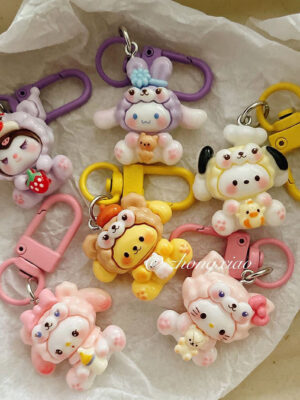 Cute Sanrio Keychain for School Bag, Backpack, Small Decoration, Gift for Best Friend, Keychain