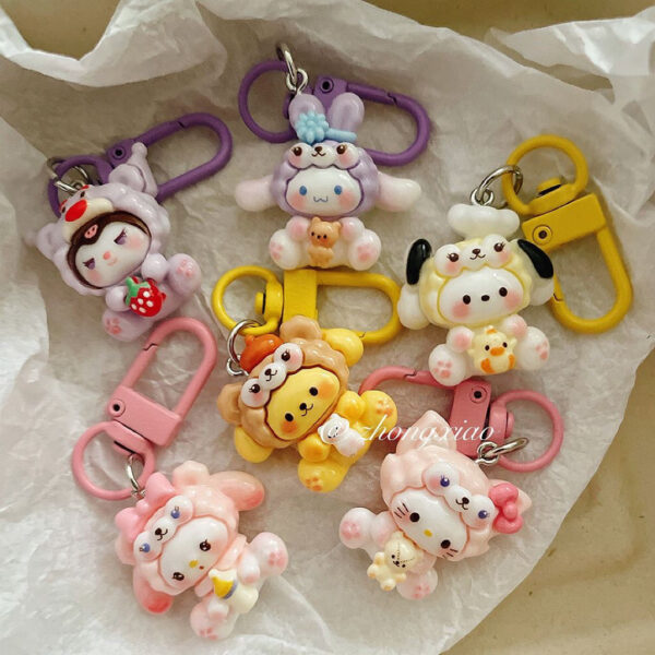 cute sanrio keychain for school bag, backpack, small decoration, gift for best friend, keychain