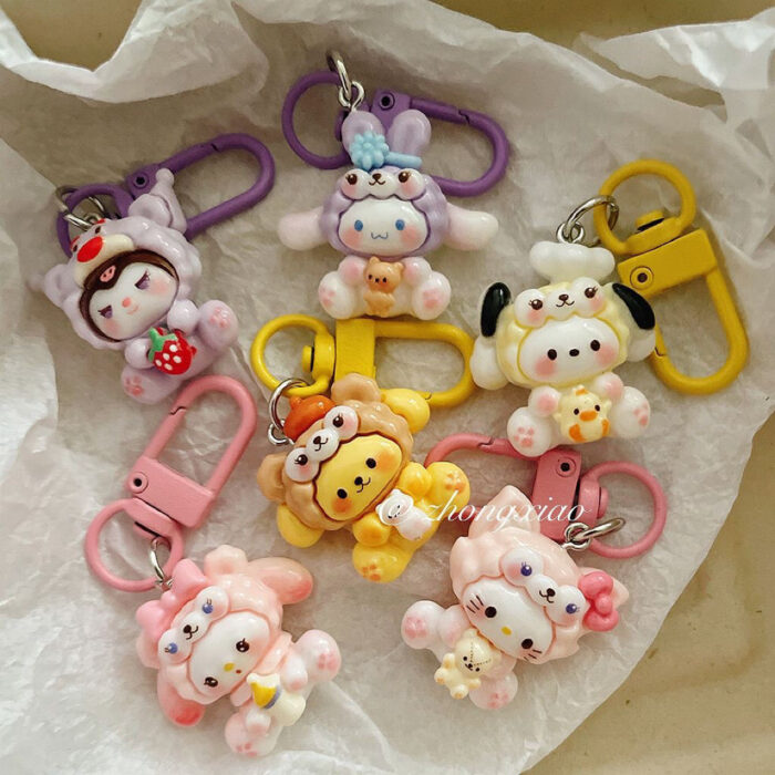 cute sanrio keychain for school bag, backpack, small decoration, gift for best friend, keychain