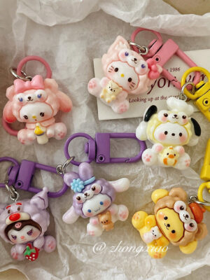 Cute Sanrio Keychain for School Bag, Backpack, Small Decoration, Gift for Best Friend, Keychain