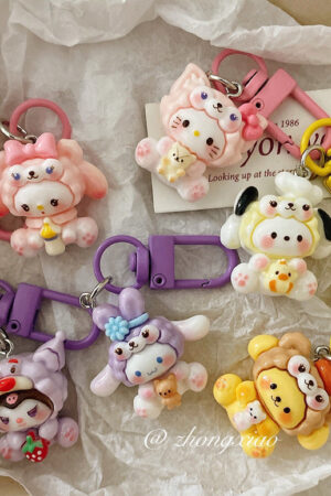 Cute Sanrio Keychain for School Bag, Backpack, Small Decoration, Gift for Best Friend, Keychain