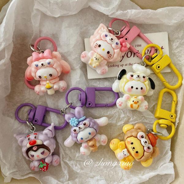 cute sanrio keychain for school bag, backpack, small decoration, gift for best friend, keychain