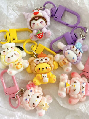 Cute Sanrio Keychain for School Bag, Backpack, Small Decoration, Gift for Best Friend, Keychain