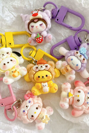 Cute Sanrio Keychain for School Bag, Backpack, Small Decoration, Gift for Best Friend, Keychain