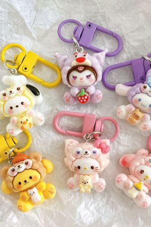 Cute Sanrio Keychain for School Bag, Backpack, Small Decoration, Gift for Best Friend, Keychain
