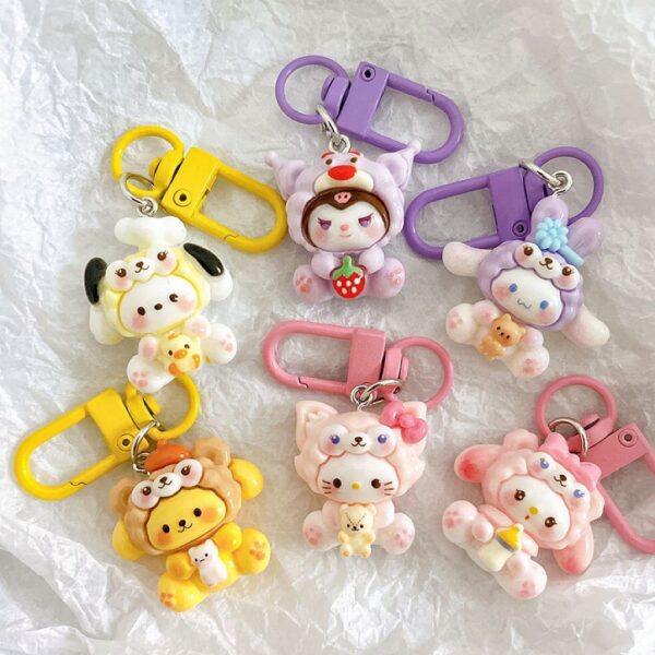cute sanrio keychain for school bag, backpack, small decoration, gift for best friend, keychain