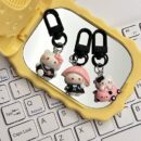 black kt cat keychain small pendant backpack bag decoration graduation gift for the whole class keychain