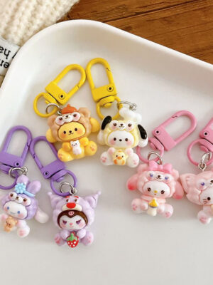 Cute Sanrio Keychain for School Bag, Backpack, Small Decoration, Gift for Best Friend, Keychain