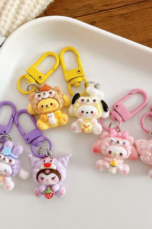 Cute Sanrio Keychain for School Bag, Backpack, Small Decoration, Gift for Best Friend, Keychain