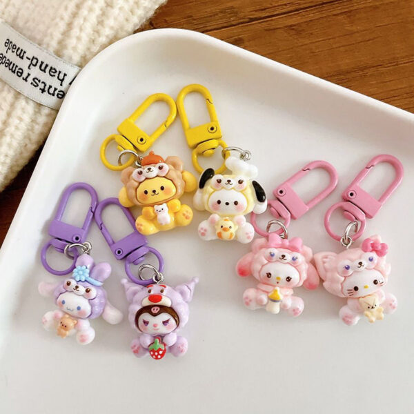 cute sanrio keychain for school bag, backpack, small decoration, gift for best friend, keychain