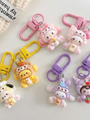 Cute Sanrio Keychain for School Bag, Backpack, Small Decoration, Gift for Best Friend, Keychain