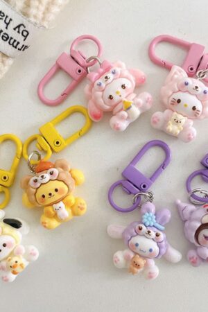 Cute Sanrio Keychain for School Bag, Backpack, Small Decoration, Gift for Best Friend, Keychain