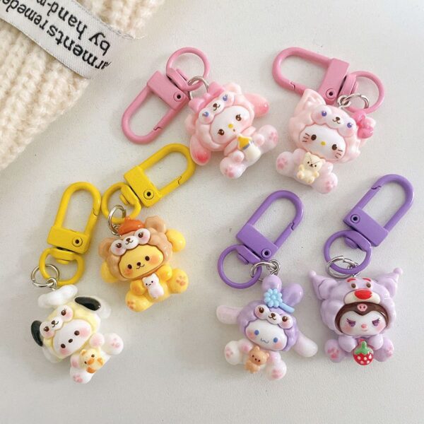 cute sanrio keychain for school bag, backpack, small decoration, gift for best friend, keychain
