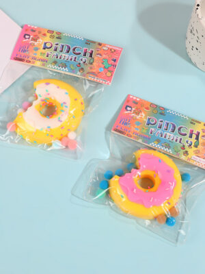 Simulated Food Toy Squeeze Fun Ultra-Soft Donut Cat Paw Stress Relief Toy