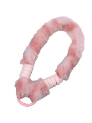 Autumn and winter leopard print plush rope phone lanyard