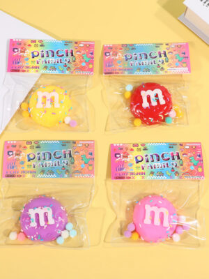 Simulated Food Toy Squeeze Fun Ultra-Soft Donut Cat Paw Stress Relief Toy